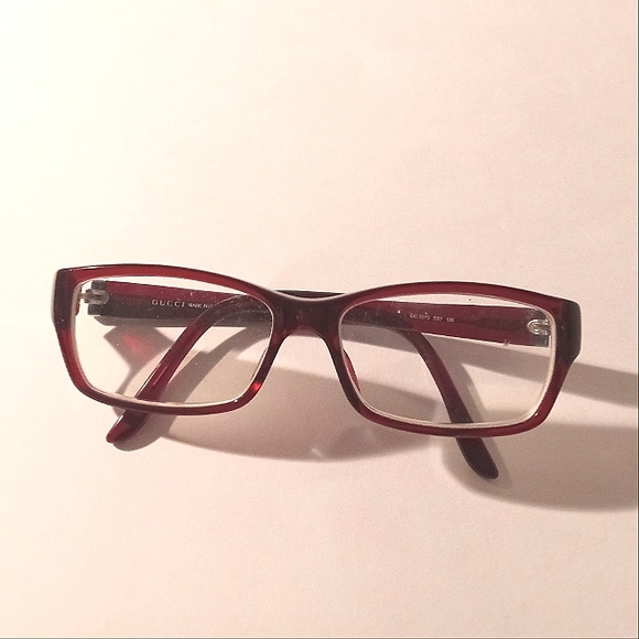 Vintage Gucci GG 3573 E67 Unisex Rectangle Red Wine Tone Eyeglasses Frame - Picture 5 of 10